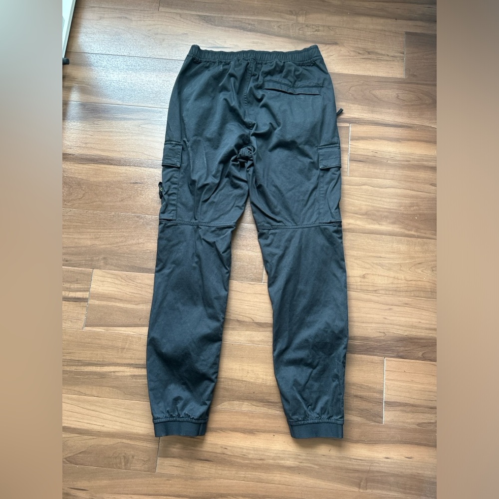 Stone Island Black Drawstring Cargo Pant